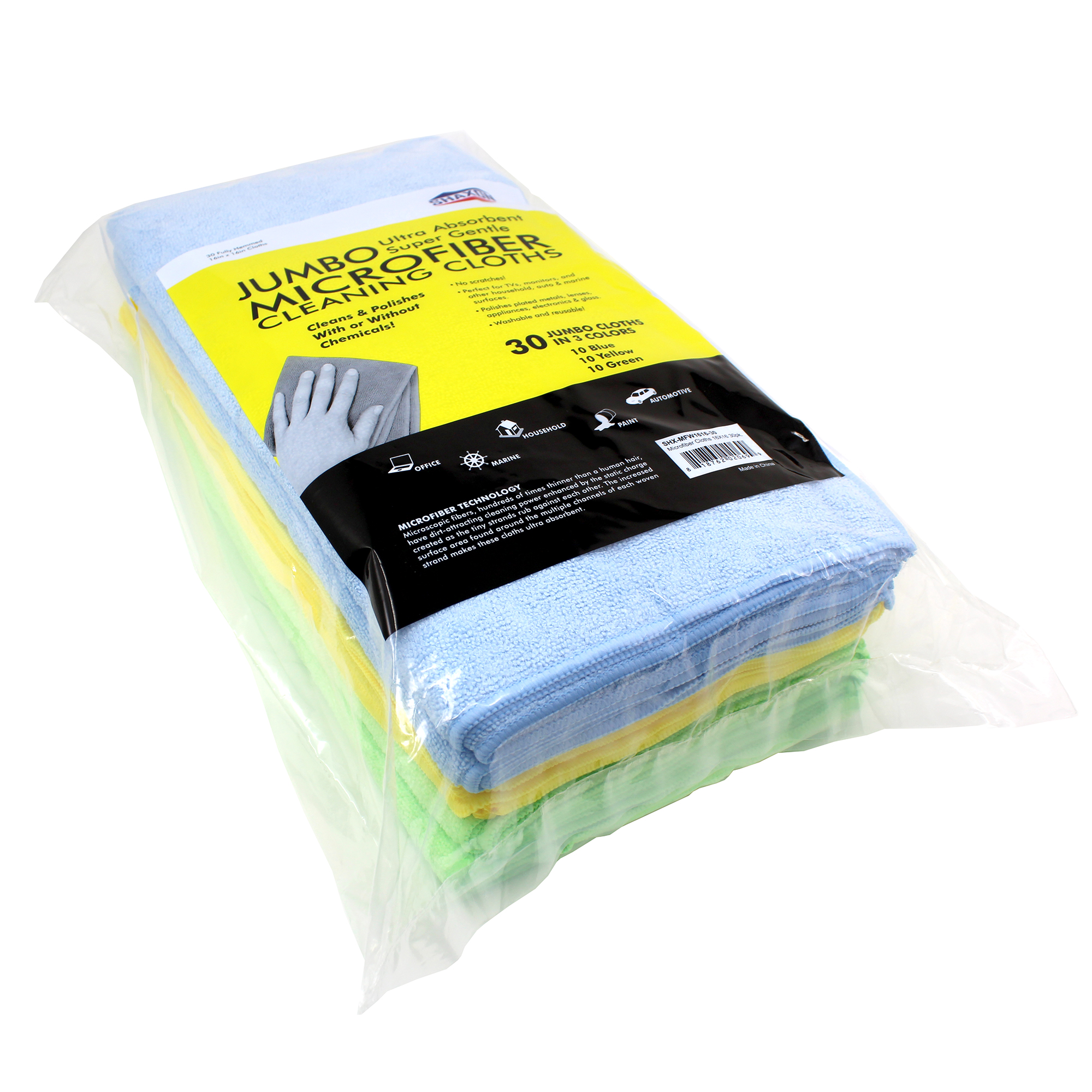 Microfiber Cleaning Cloths, 30 Piece per Pack