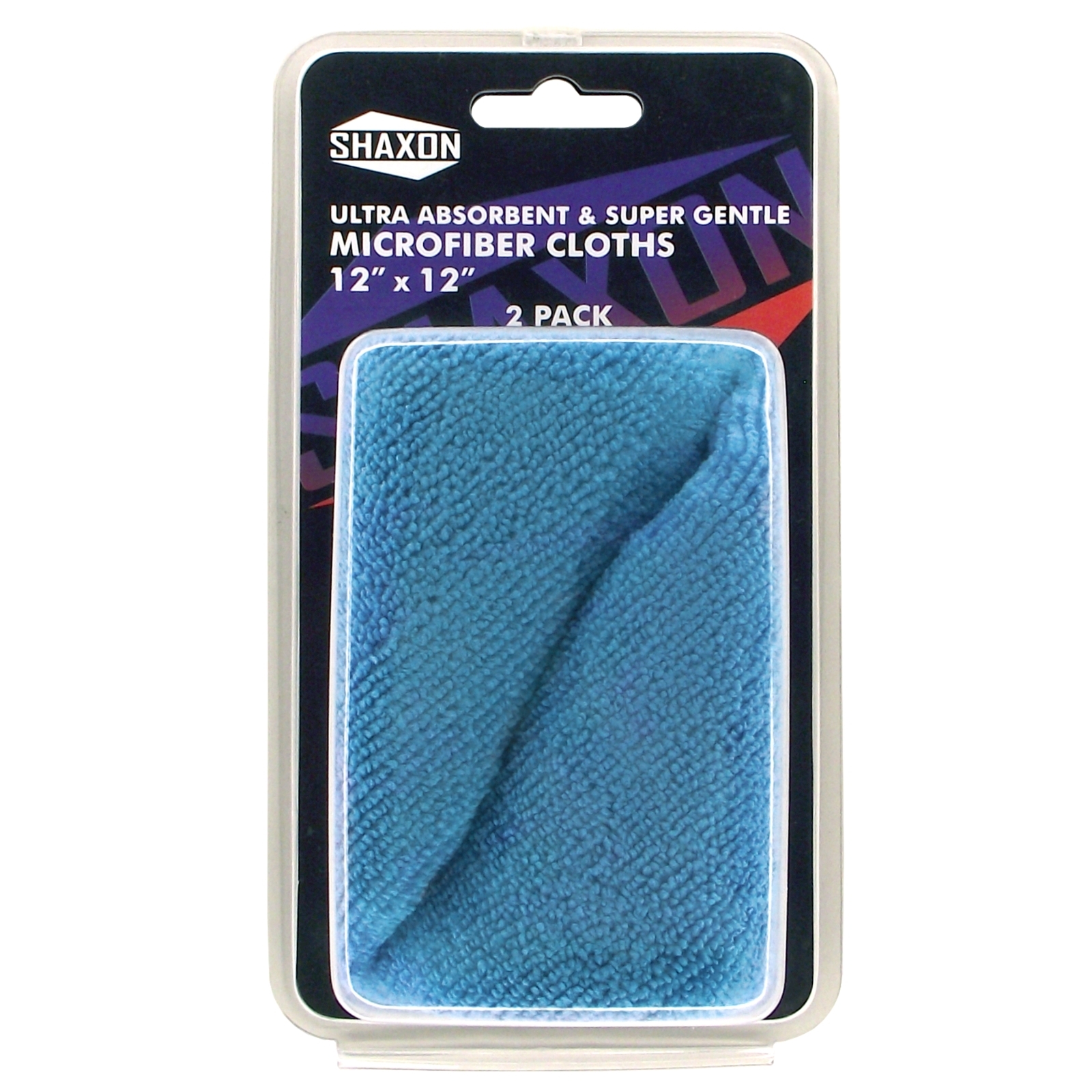Absorbent Gentle SHX-MFW2-1212-B Shaxon Microfiber Cleaning Cloths 2-pack