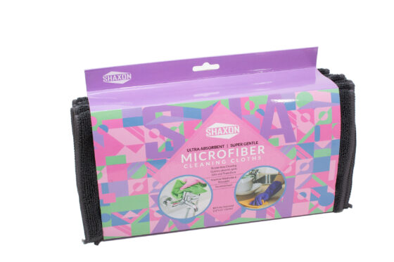 Medium Duty Microfiber Cloths, 10 Pack, Black